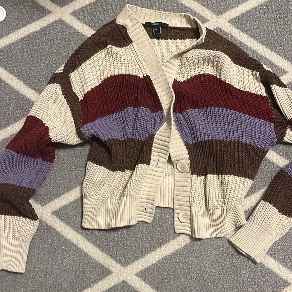 Forever 21 striped cardigan